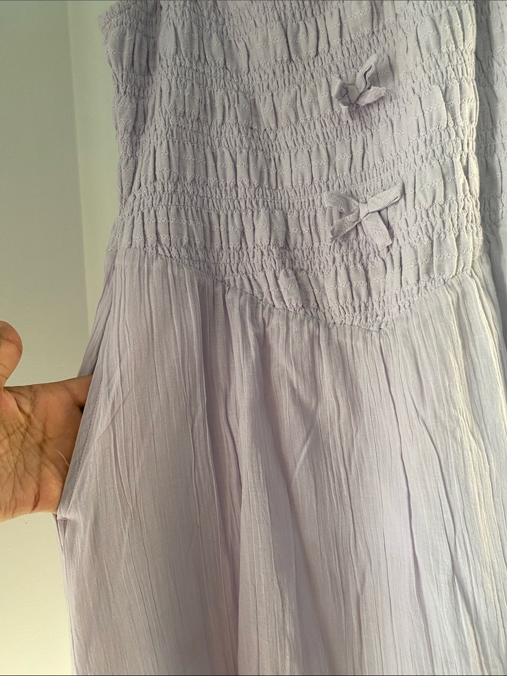 American Eagle Outfitters Lavender Smocked Maxi Dress